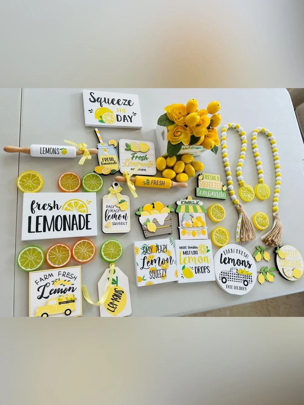 38pcs Lemonade Home Decor Set